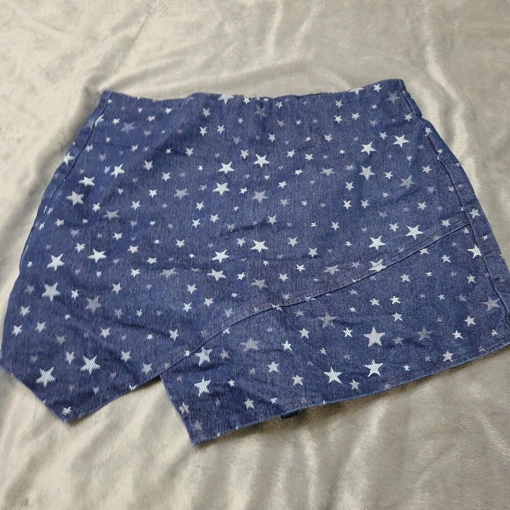Altard State Skirt Women Small Blue Mini Skort Star Zip Comfort Stretch Boho Y2K